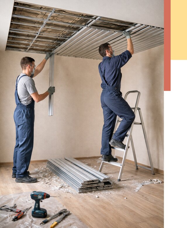 Демонтаж реечного потолка в Солнечногорске от 4684 руб. быстро и недорого | ОТДЕЛОЧНИК-Слн