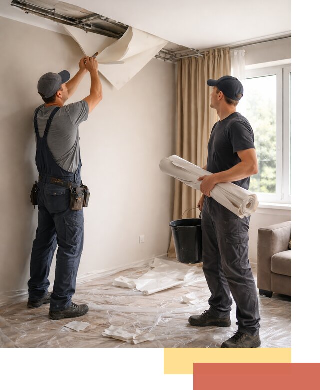 Демонтаж натяжного потолка в Солнечногорске быстро и аккуратно