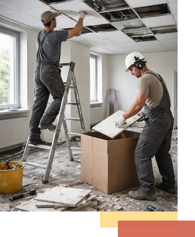 Демонтаж потолочной плитки в Солнечногорске быстро и аккуратно