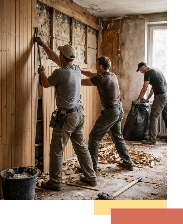 Демонтаж вагонки и вывоз материалов в Солнечногорске