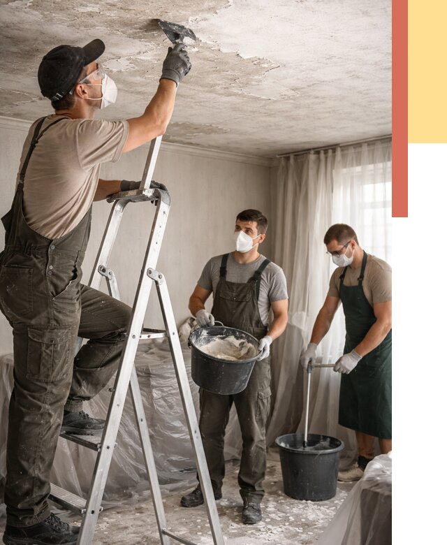 Удаление побелки с потолка в Солнечногорске от 2602 руб. быстро и недорого | ОТДЕЛОЧНИК-Слн