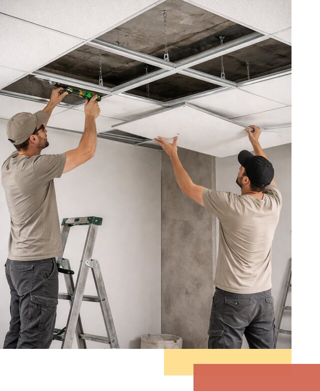 Монтаж потолка Армстронг под ключ в Солнечногорске