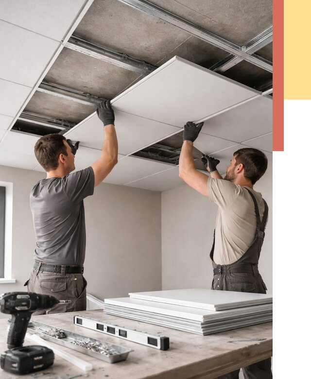 Монтаж кассетного потолка в Солнечногорске от 4684 руб/м2 — установка и сборка | ОТДЕЛОЧНИК-Слн