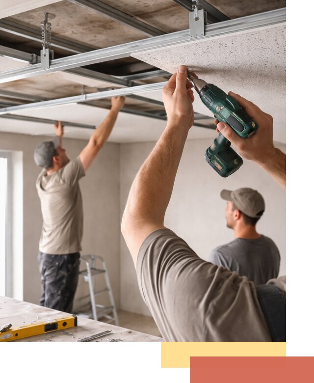 Монтаж акустического потолка в Солнечногорске под ключ