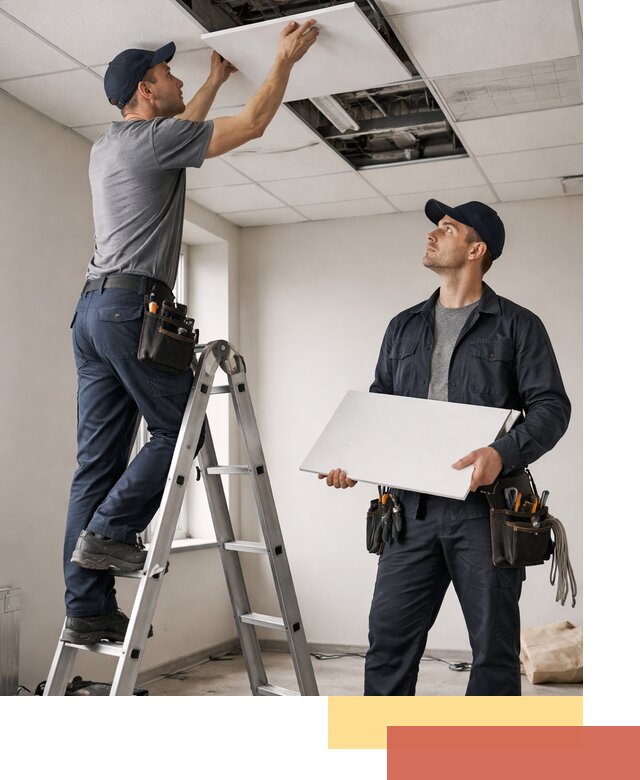 Обслуживание подвесного потолка в Солнечногорске — ремонт и чистка