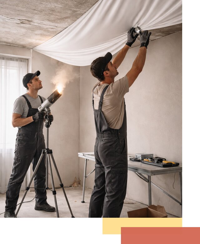 Установка натяжного потолка под ключ в Солнечногорске