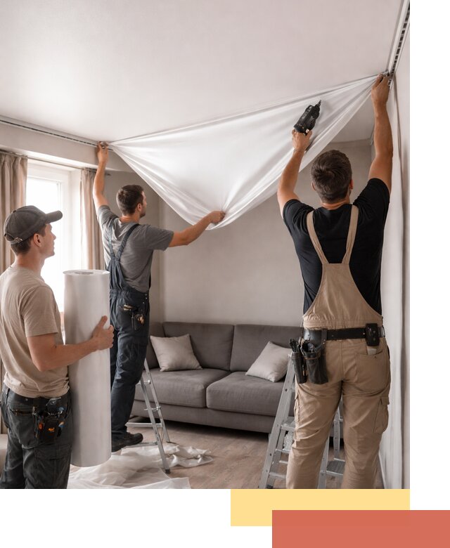 Монтаж сатинового натяжного потолка в Солнечногорске качественно и быстро