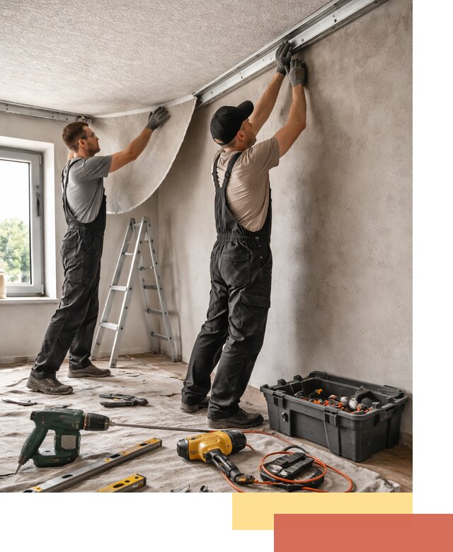 Монтаж фактурного натяжного потолка в Солнечногорске качественно и быстро