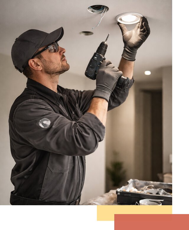 Установка точечных светильников в натяжной потолок в Солнечногорске