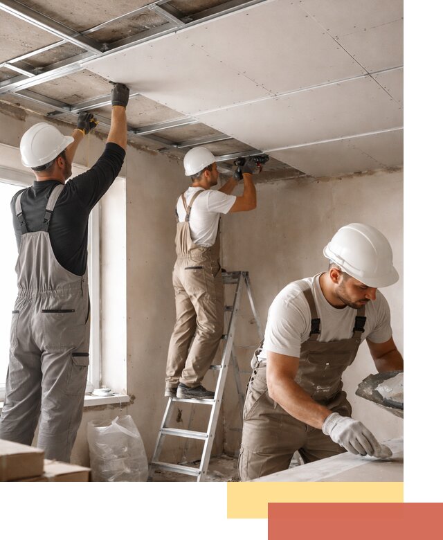 Одноуровневый потолок из гипсокартона в Солнечногорске — монтаж и отделка