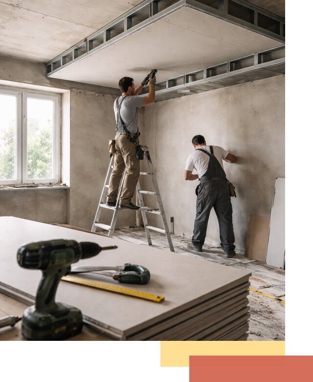 Двухуровневый потолок из гипсокартона в Солнечногорске