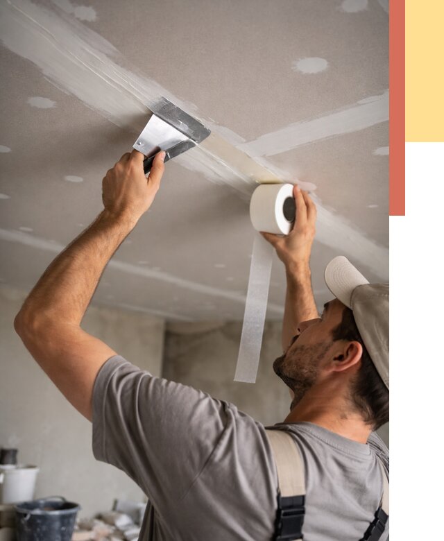 Обработка швов потолка ГКЛ в Солнечногорске от 7806 руб. под ключ | ОТДЕЛОЧНИК-Слн