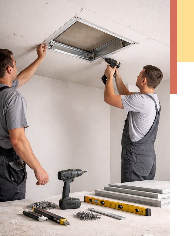 Установка люка в потолок ГКЛ в Солнечногорске от 2602 руб. под ключ | ОТДЕЛОЧНИК-Слн