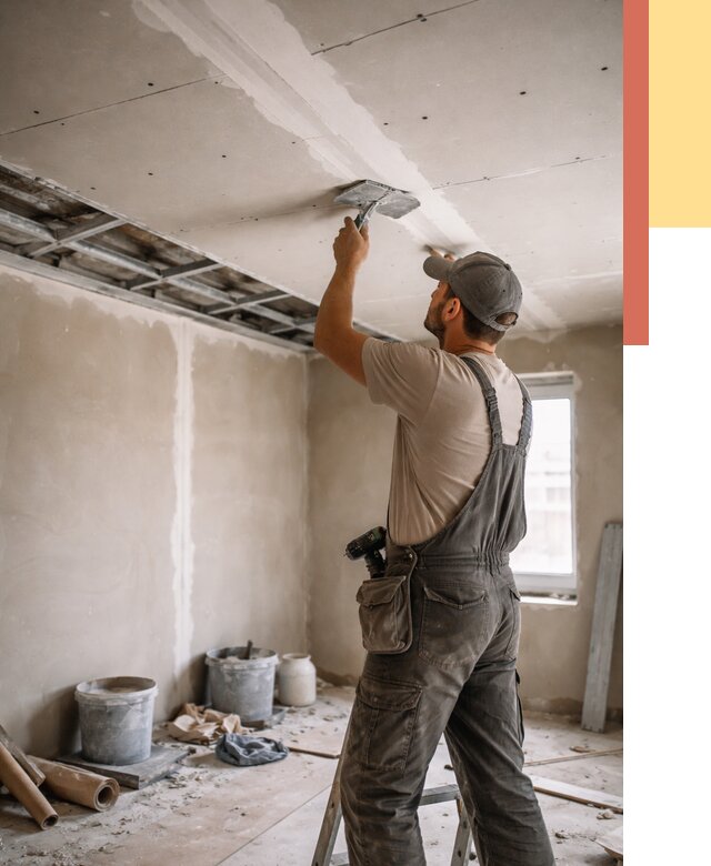 Ремонт потолка из гипсокартона в Солнечногорске от 677 руб./м² — быстро и недорого | ОТДЕЛОЧНИК-Слн