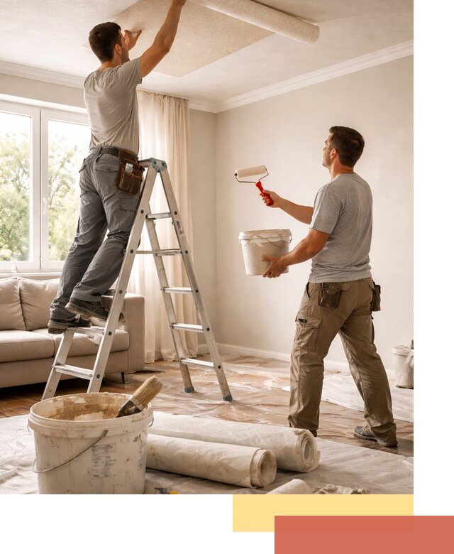 Поклейка обоев на потолок в Солнечногорске — качественно и быстро