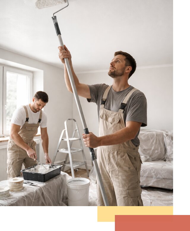 Покраска потолка водоэмульсионной краской в Солнечногорске