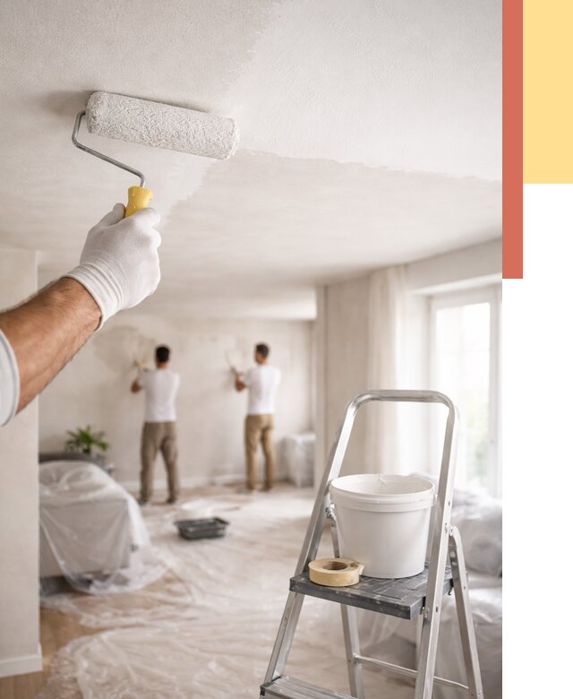 Покраска потолка акриловой краской в Солнечногорске от 2602 руб. | ОТДЕЛОЧНИК-Слн