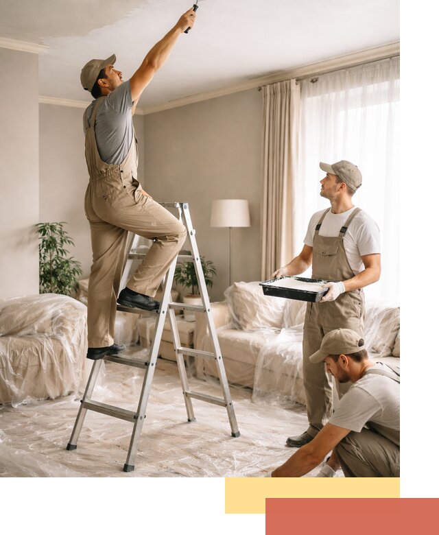 Покраска потолков акриловой краской в Солнечногорске качественно и быстро