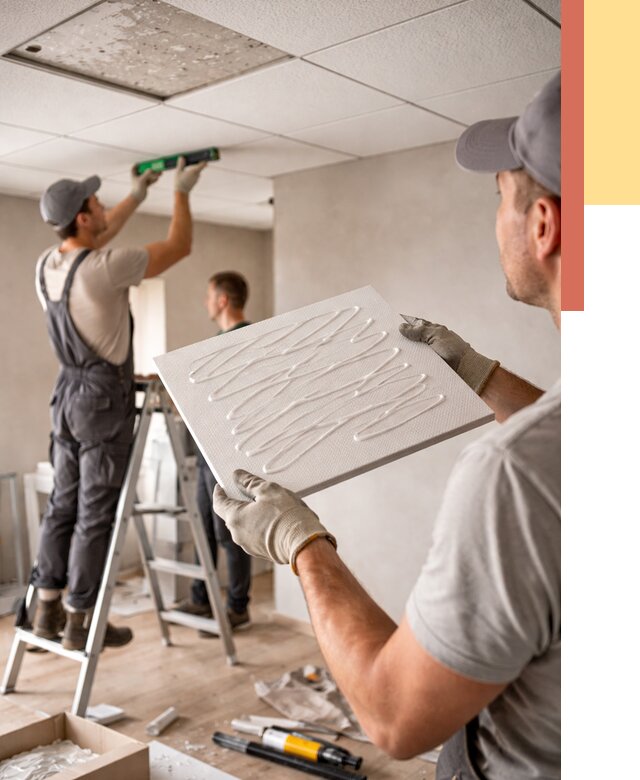 Монтаж потолочной плитки в Солнечногорске от 4684 руб. — быстро и недорого | ОТДЕЛОЧНИК-Слн