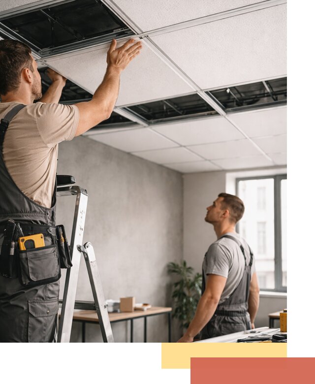 Монтаж потолочной плитки в Солнечногорске качественно и в срок