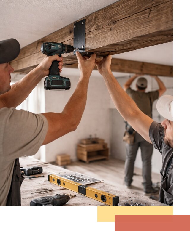 Монтаж декоративных потолочных балок в Солнечногорске