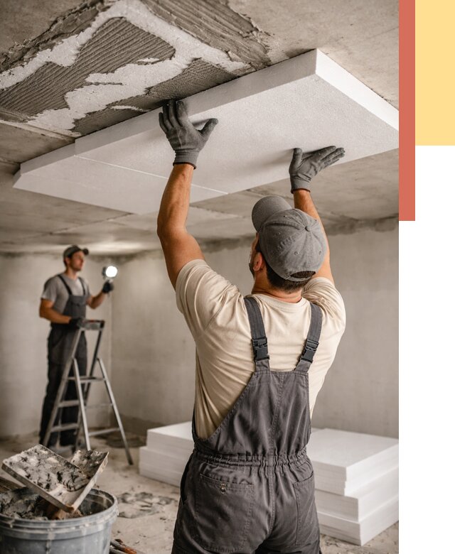 Утепление потолка пенопластом в Солнечногорске от 4684 руб/м2 — недорого и быстро | ОТДЕЛОЧНИК-Слн