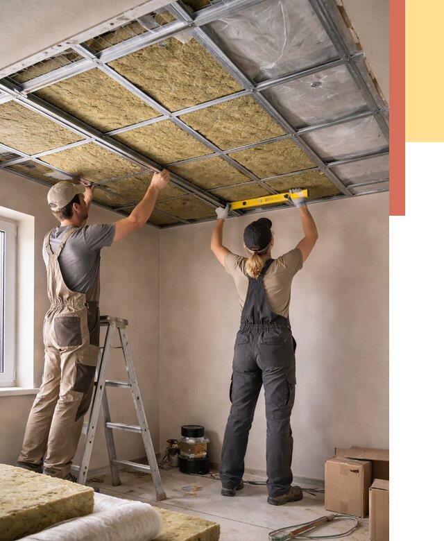 Шумоизоляция потолка в Солнечногорске от 1301 руб. под ключ — услуги ОТДЕЛОЧНИК-Слн